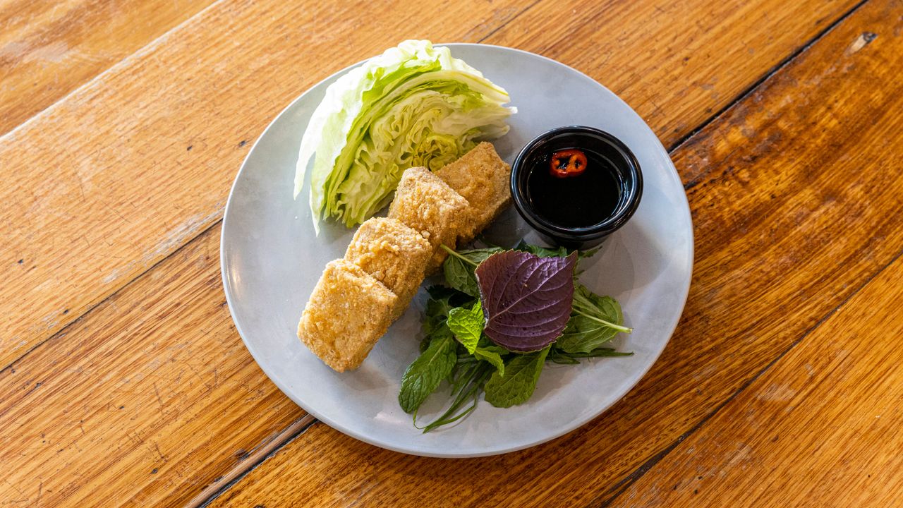 Fried Tofu, Nuoc Cham, Iceberg, Fresh Herbs