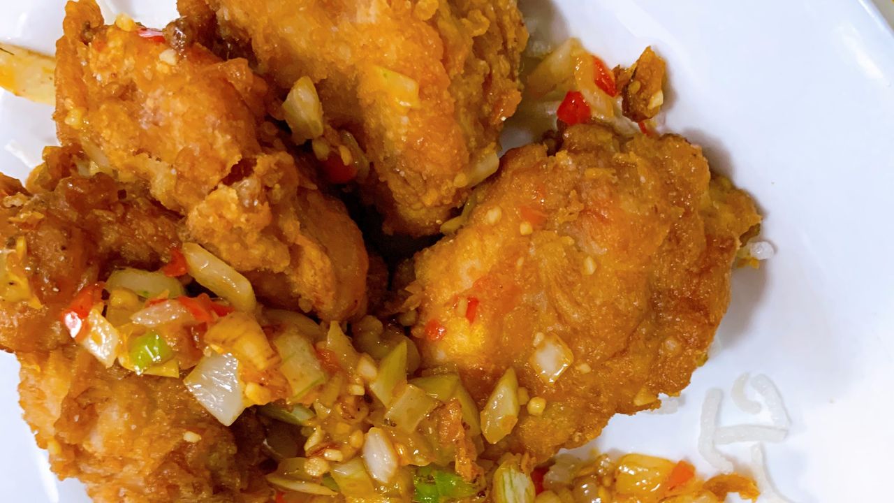 98. Tomato Rice with Salt & Pepper Chicken Ribs