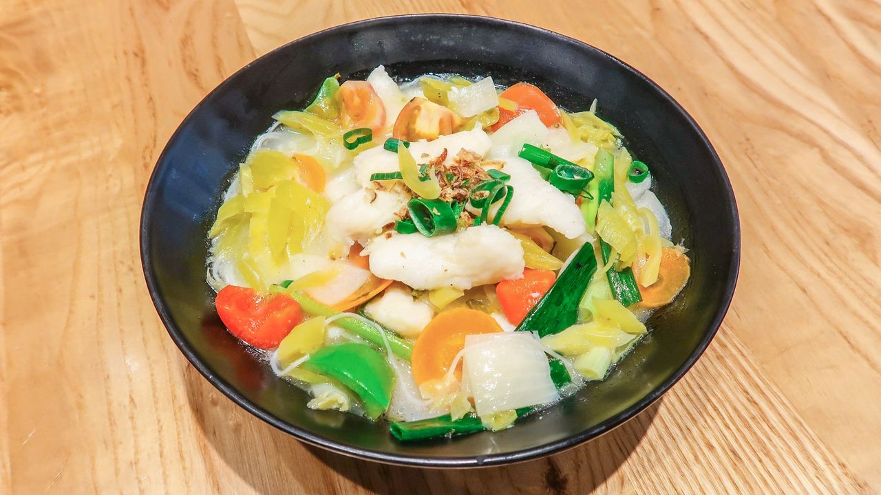 Pickled Vegetable and Fish Fillet Rice Noodle Soup
