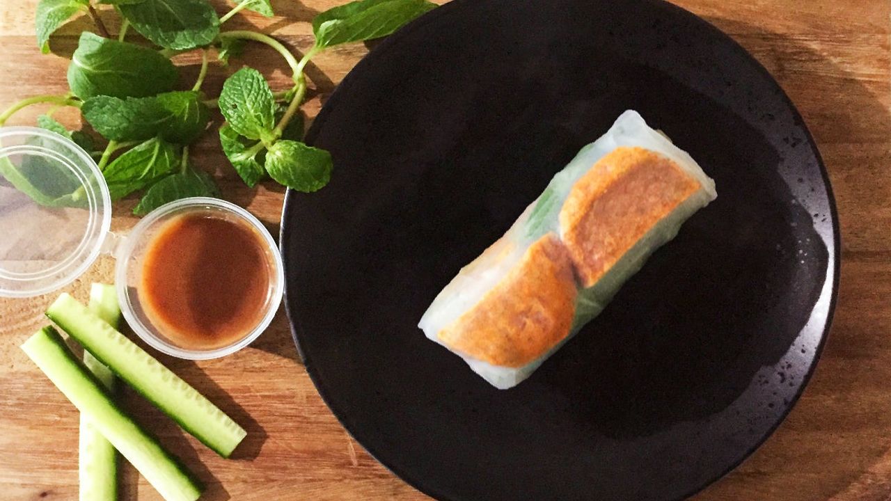 Thai Fish Cake Rice Paper Rolls