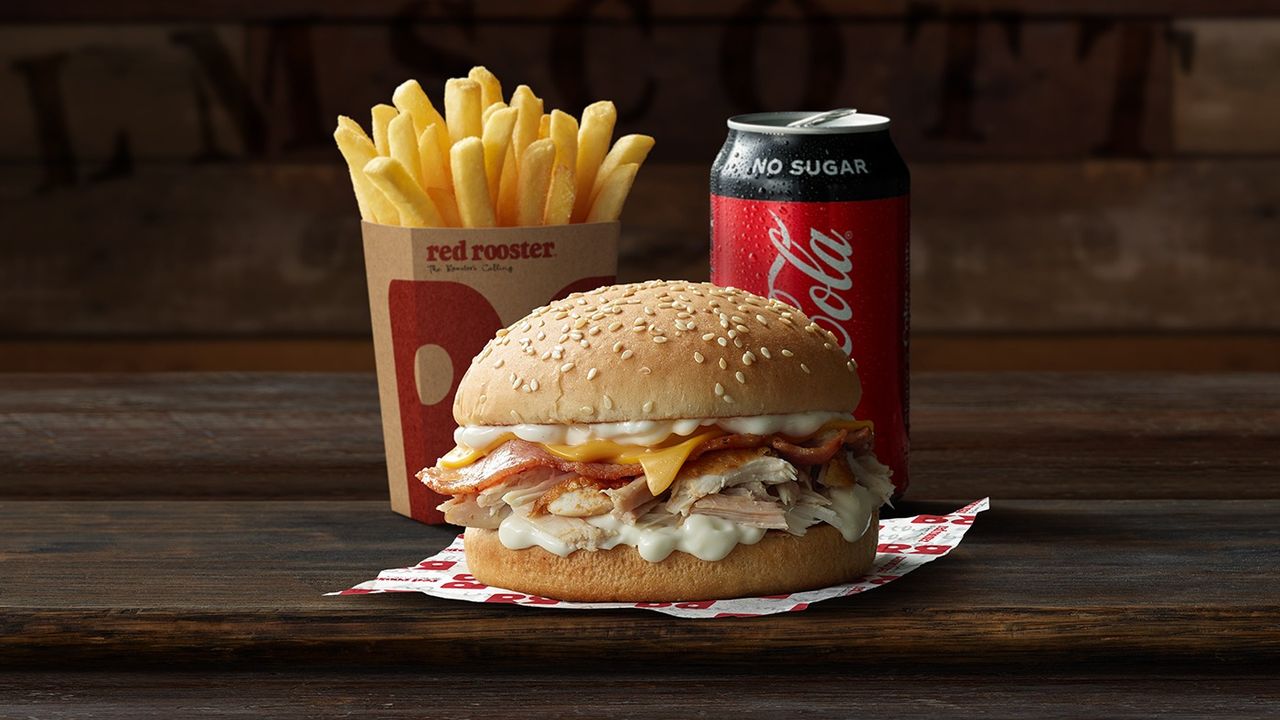 Chicken, Cheese & Bacon Burger