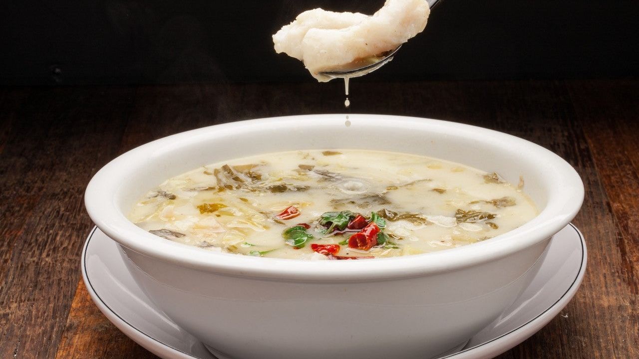 Fish Fillet with Pickled Chilli Cabbage Broth