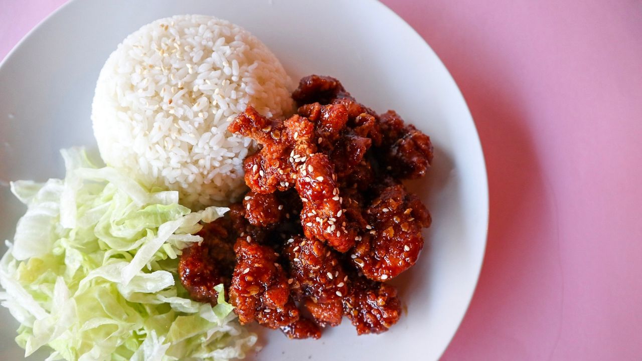 Sweet Chilli Fried Chicken with Rice