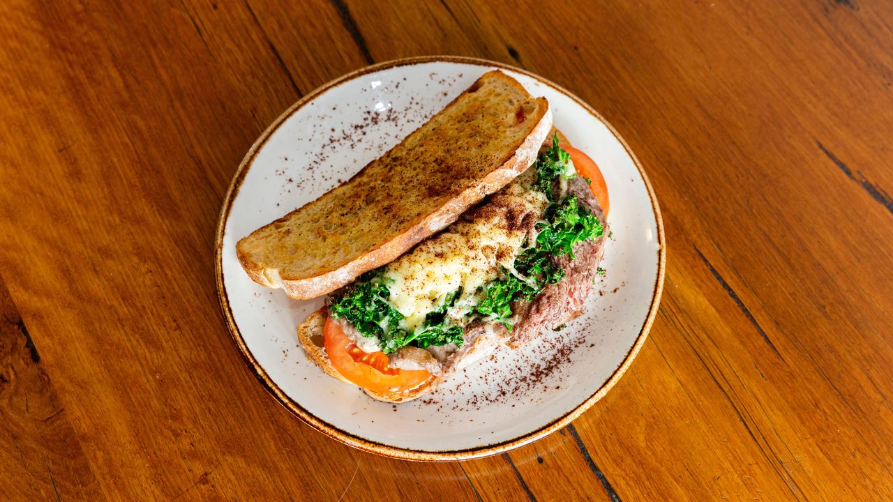 Pan Fried Beef Steak Sandwich