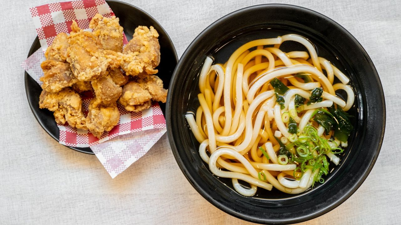 Karaage Fried Chicken Udon Soup Noodle