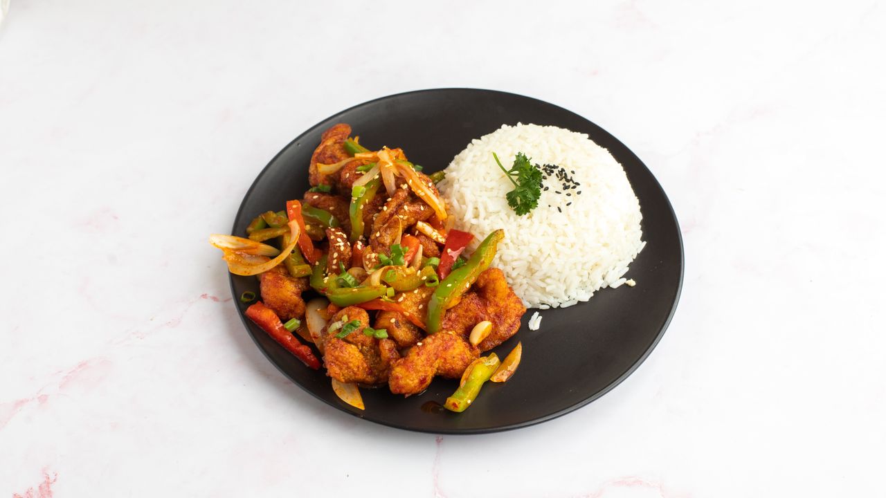 Shanghai Spicy Chicken with Rice