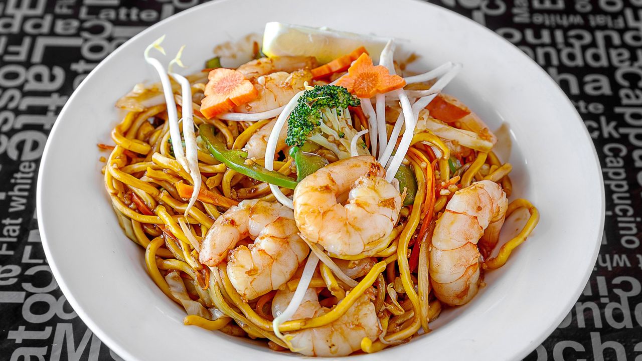 Garlic King Prawn Noodle