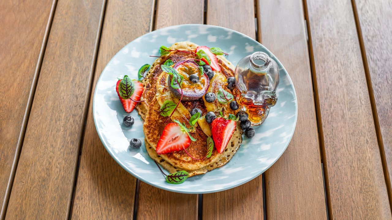 Vegan Banana Choc Pancakes
