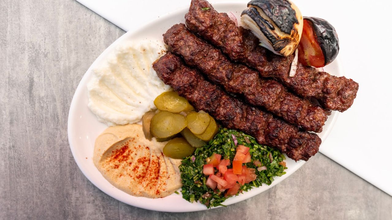 Adana Kebab Shish Plate