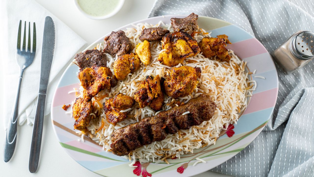 Afghan Kebab with Rice