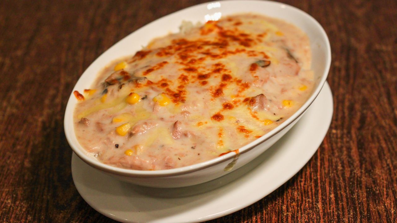 Baked Tuna & Sweet Corn with Cream Sauce