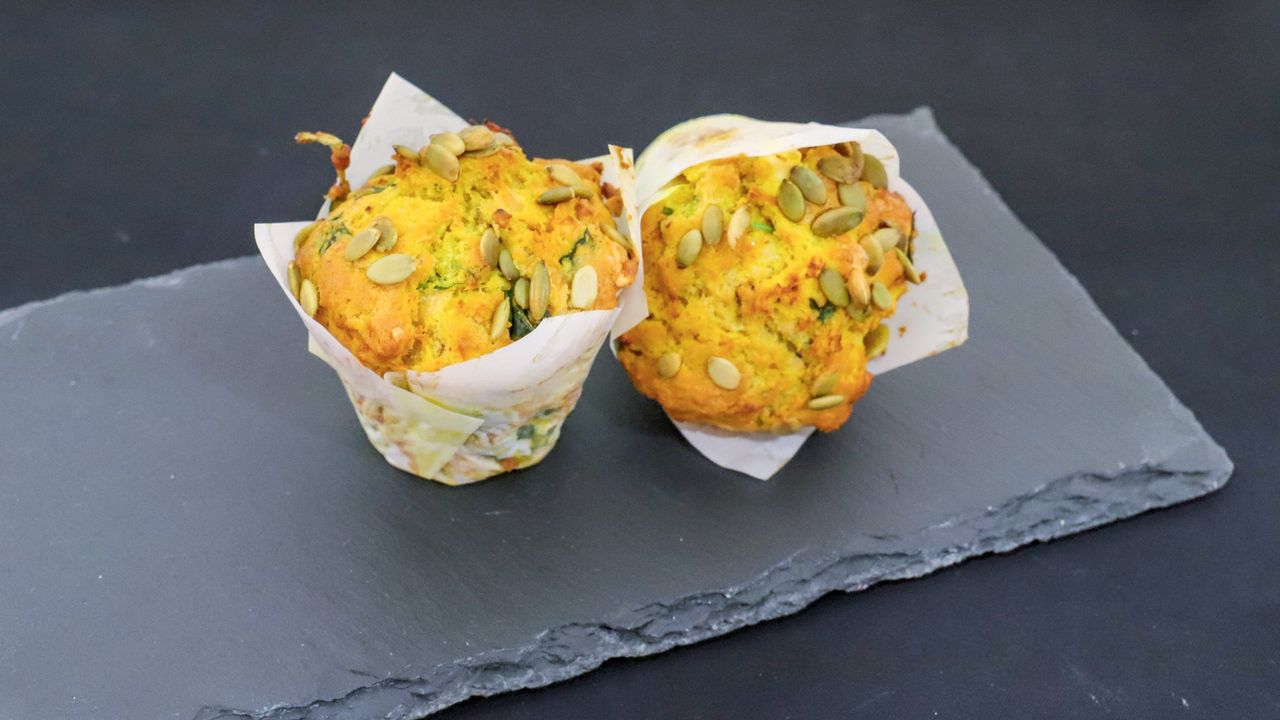 House Baked Daily Muffins Pumpkin, Spinach and Feta