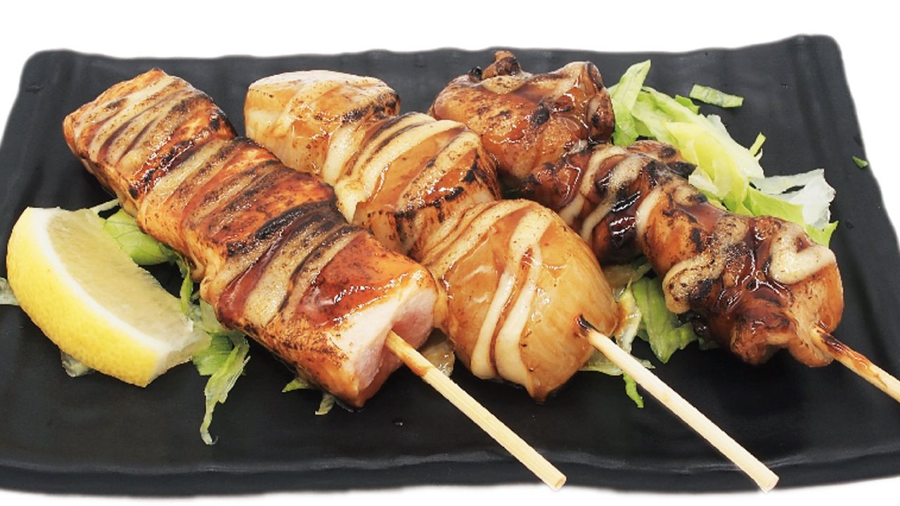 Mixed Kushiyaki (Chicken, Salmon & Scallop)