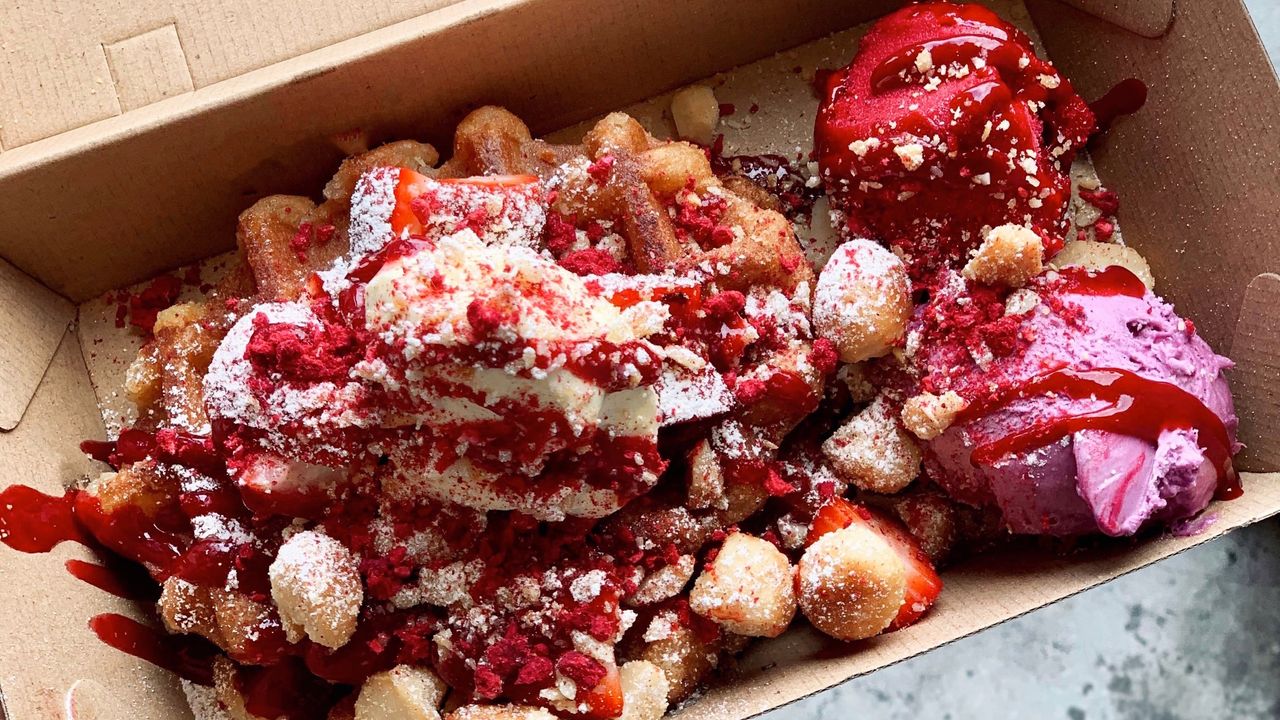 Strawberry & Cream Waffles