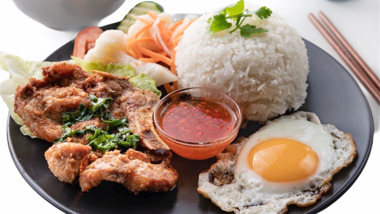 Grilled Pork chop & fried egg