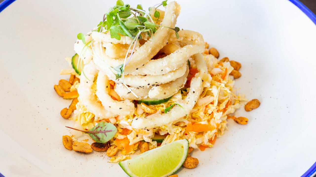 Calamari and Asian Slaw Salad (GF)