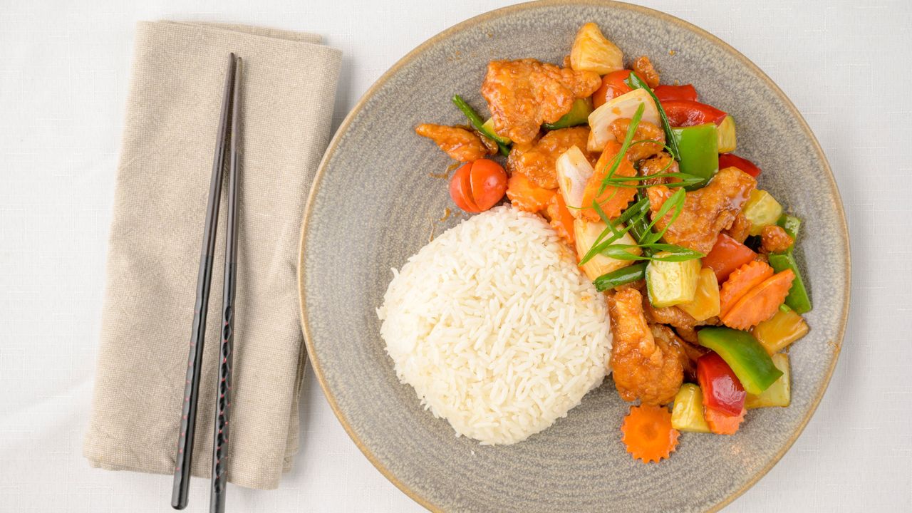 Sweet & Sour Chicken on Rice