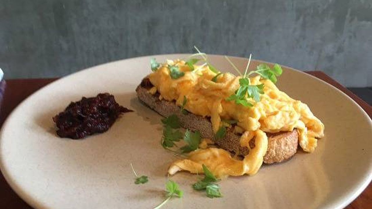 Scrambled Eggs on Sourdough