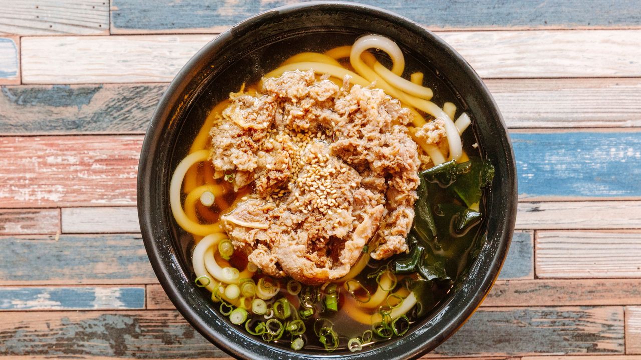 Sukiyaki Slow Cooked Beef Udon Soup Noodle