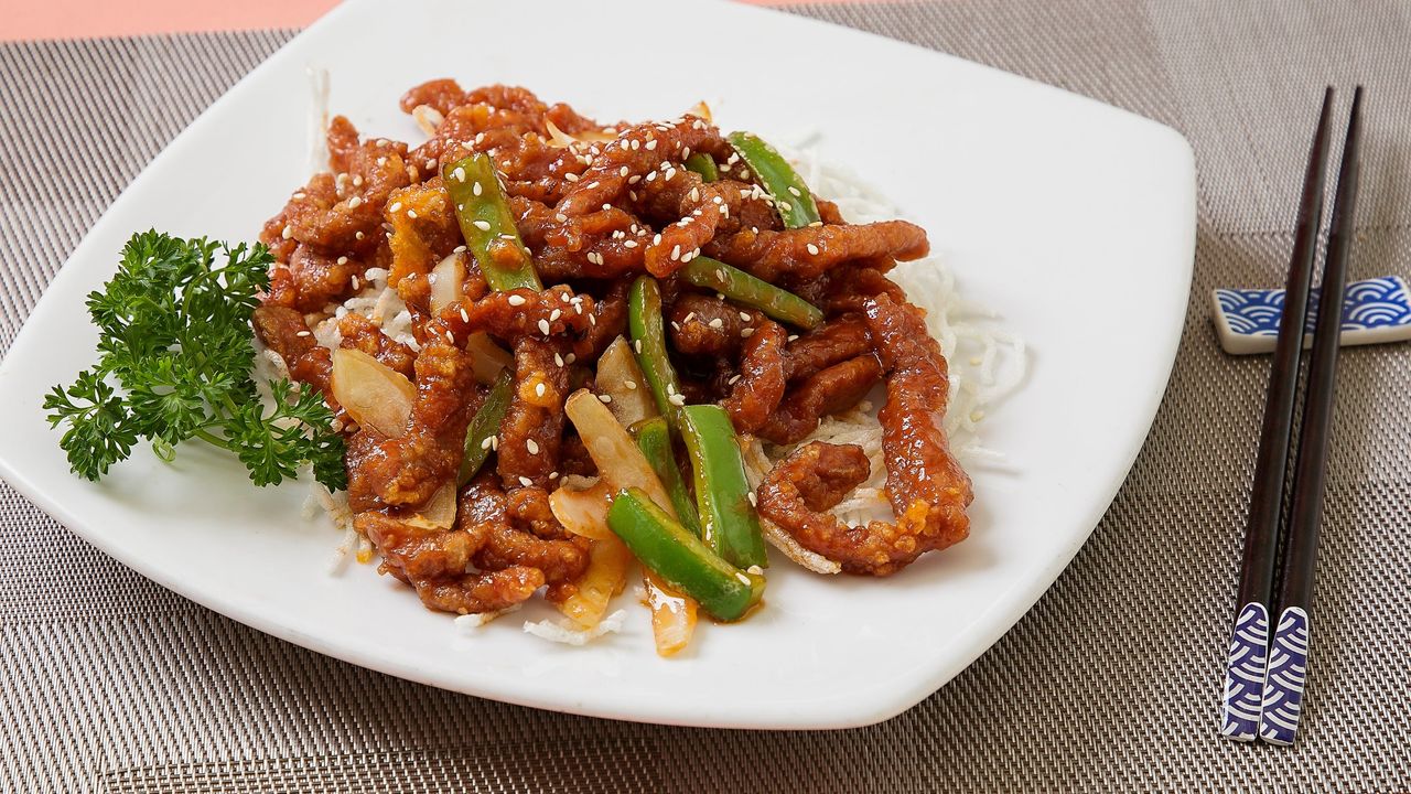 BBQ Pork in Plum Sauce