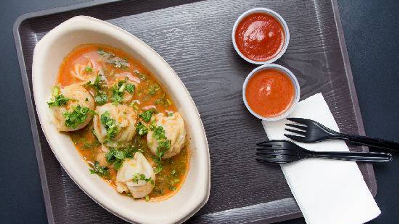 Chicken Jhol Mo:Mo: ( ChickenSoup Dumpling)
