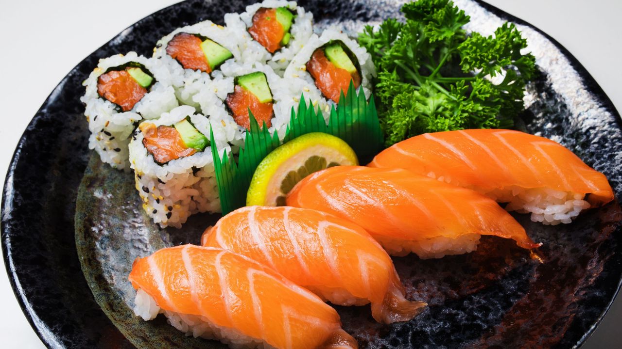 Salmon Sushi Plate