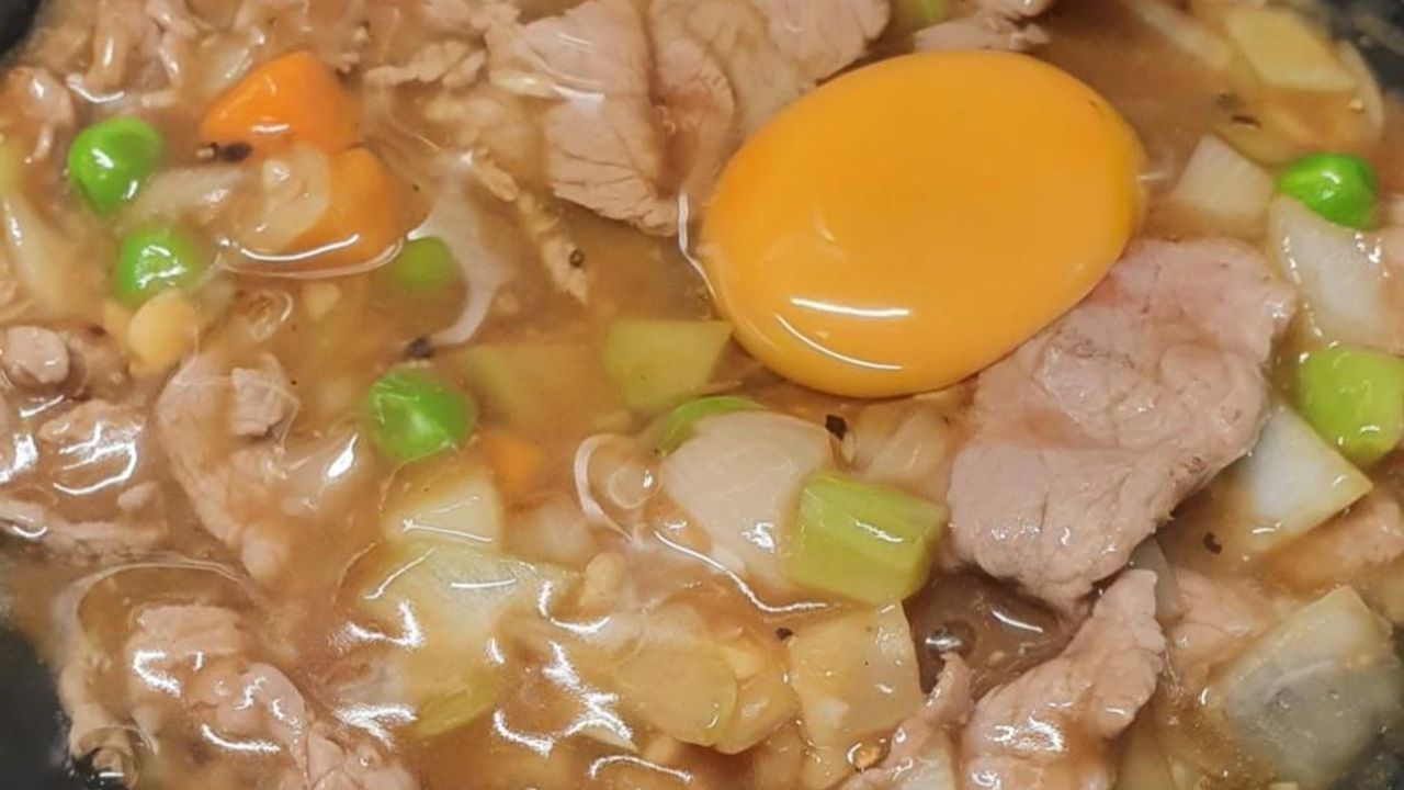 Beef in Egg Drop Sauce