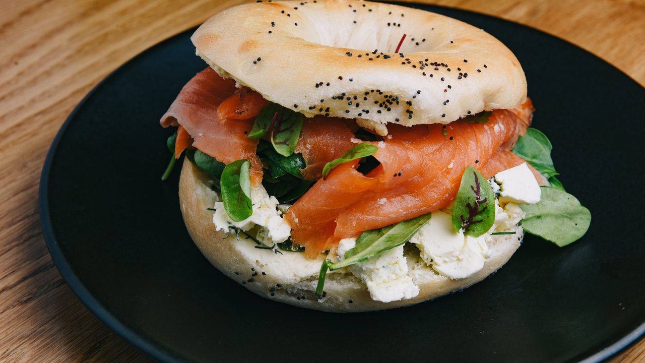Zabar's Shmeared Hot Smoked Salmon Bagel