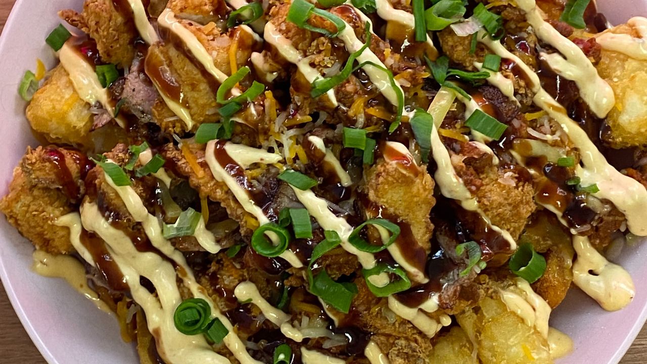Cheese & Bacon Popcorn Chicken Stack