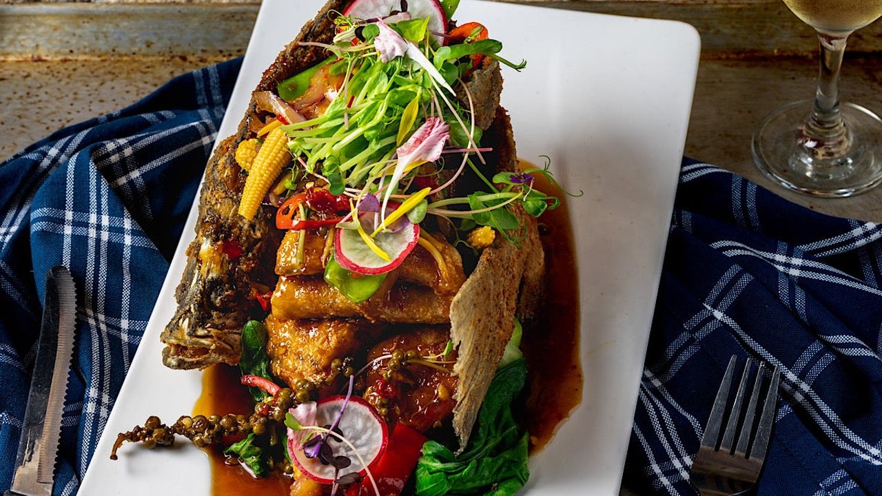 Fried (Whole) Barramundi with Sweet Chilli Sauce