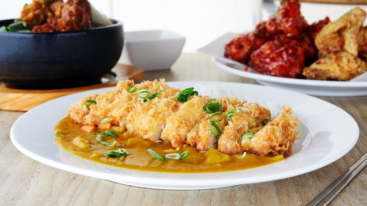 Curry Chicken Cutlet with Rice