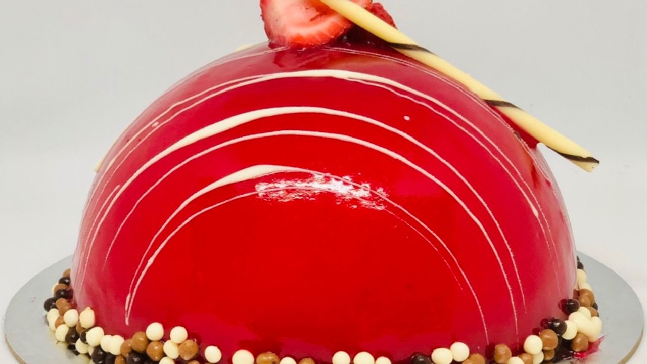 Raspberry & White Choc Semifreddo (Dome)