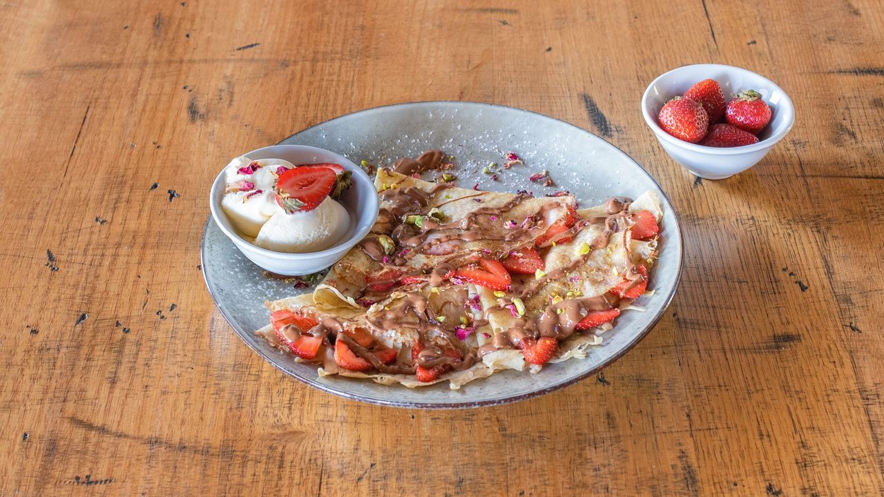 Chocolate and Strawberry Crepes