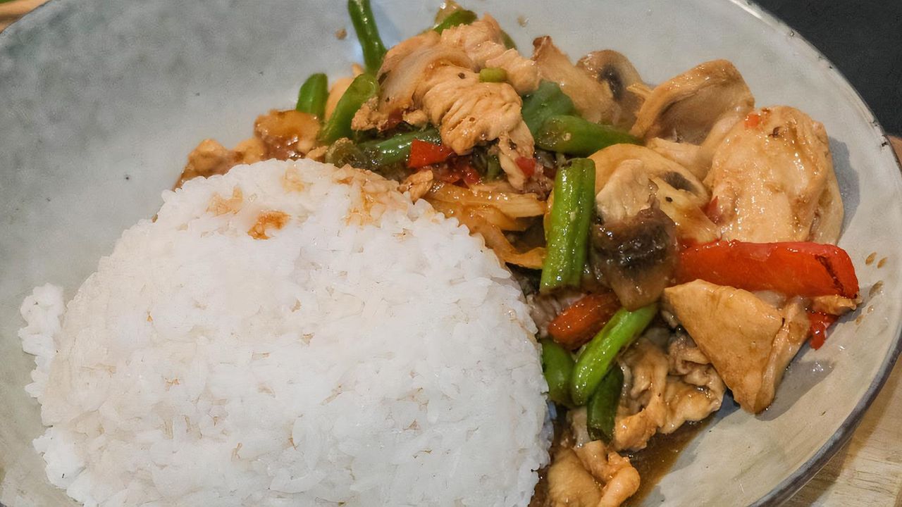 Kra Praow with Rice