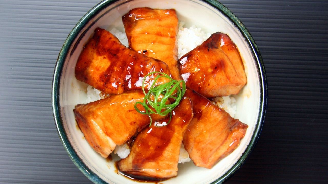 Teriyaki Salmon Don