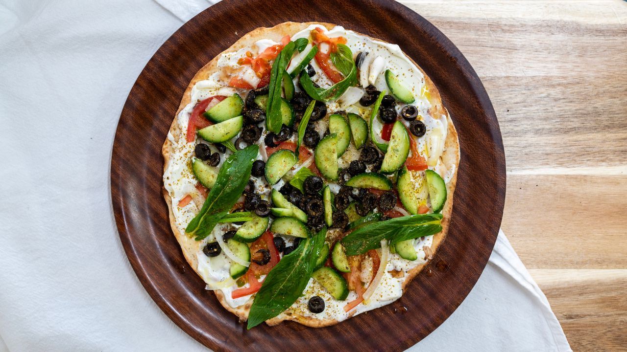 Oregano with Vegetables Lebanese Pizza