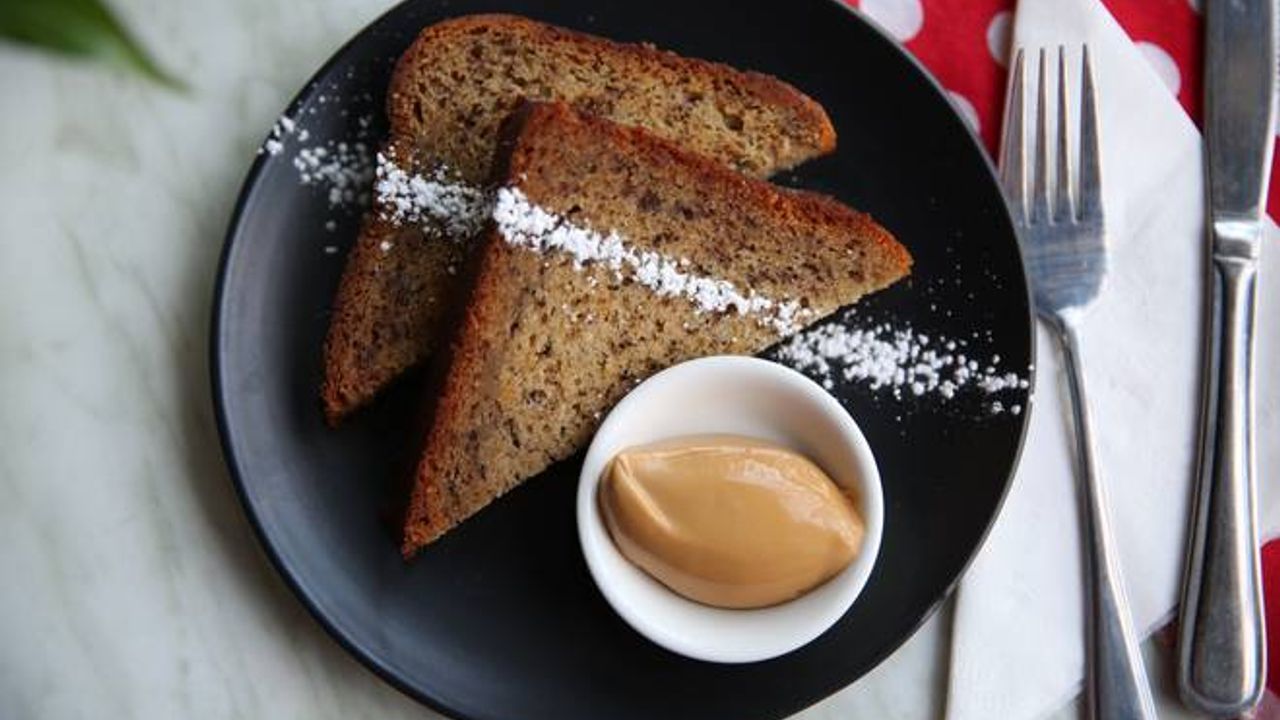 Banana Bread with Espresso Mascarpone