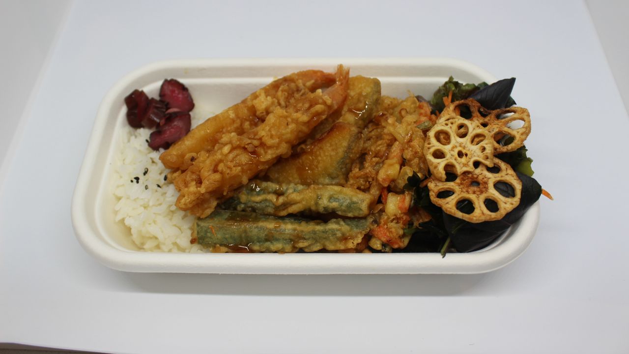 Assorted tempura bento