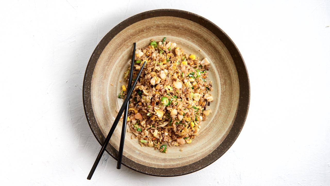 Soft Shell Crab Seafood Brown Fried Rice