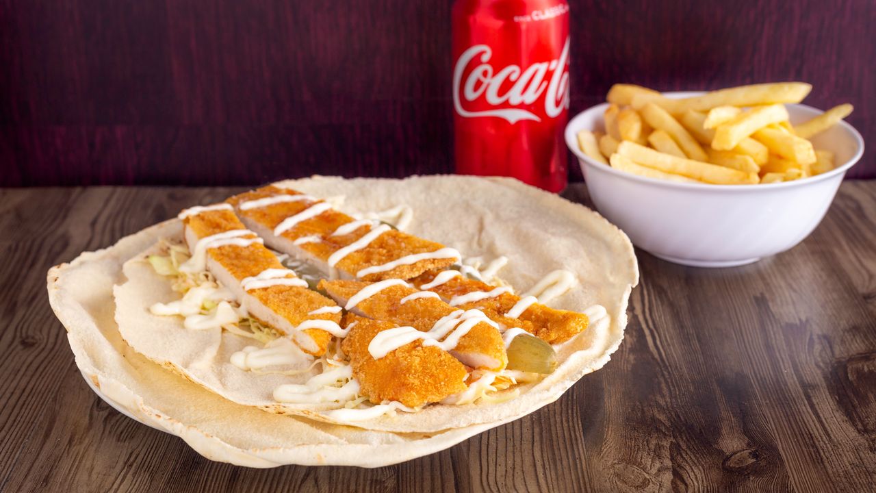 Chicken Schnitzel Roll Meal