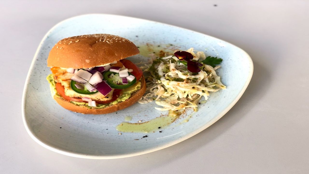 Halloumi Avo Burger(Vegetarian) – Includes Salad