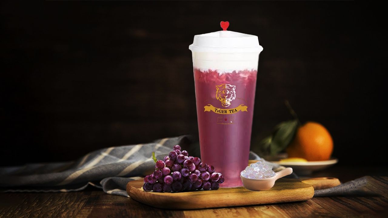 GRAPE BoBo Shake with Cheese