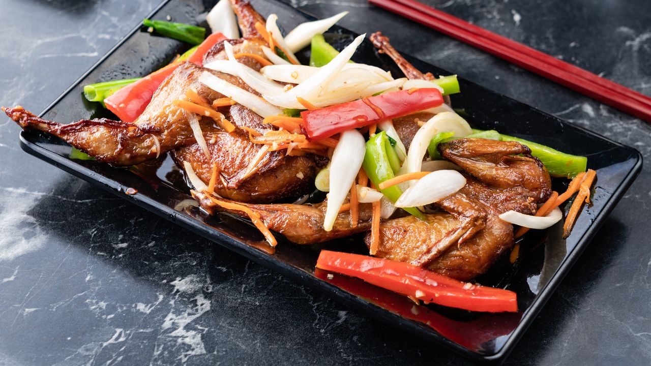 29. Roast Quail with Spicy Sauce (Vinh Long Sauce)