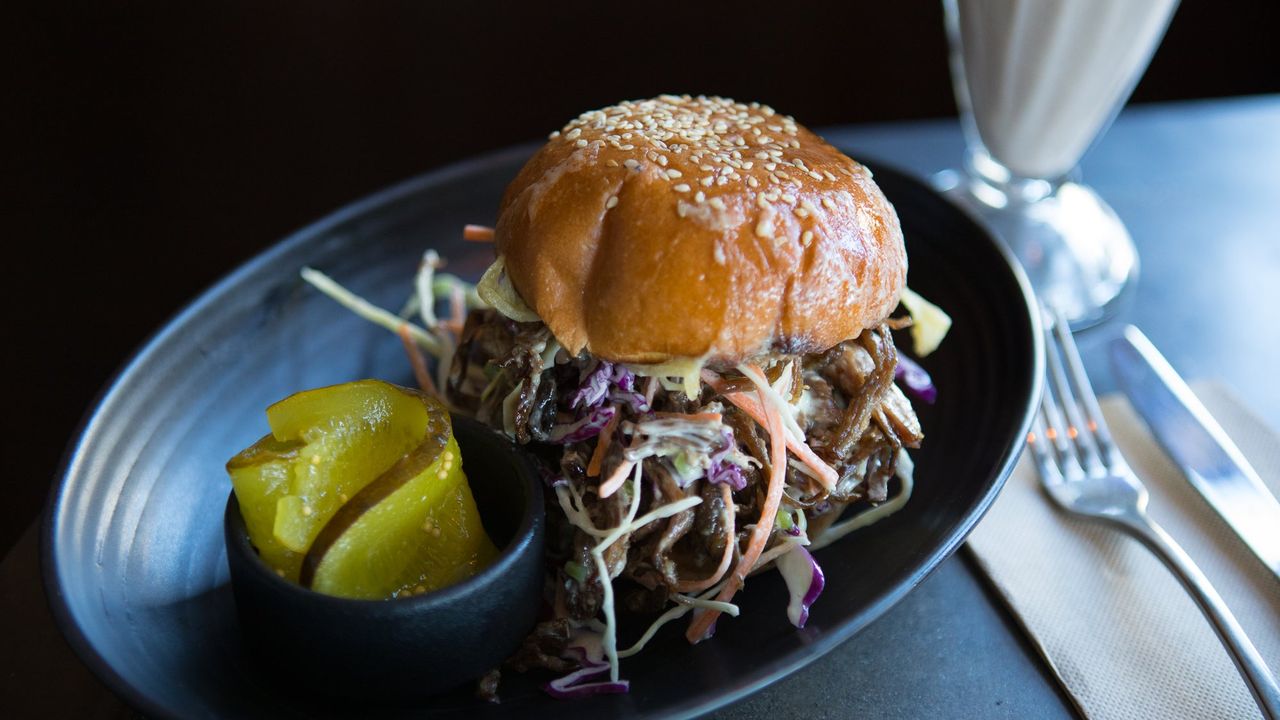 Pulled Beef Brisket and Slaw Roll