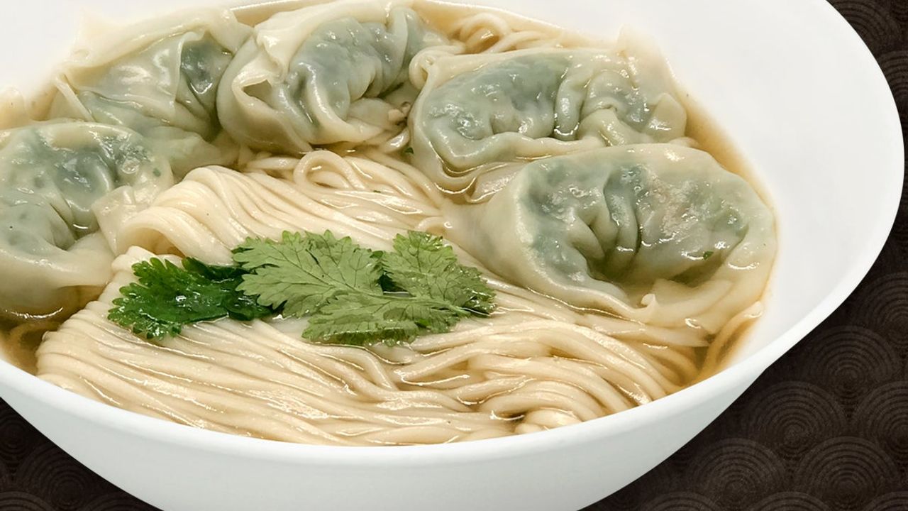 Vegetarian Wonton Noodle Soup