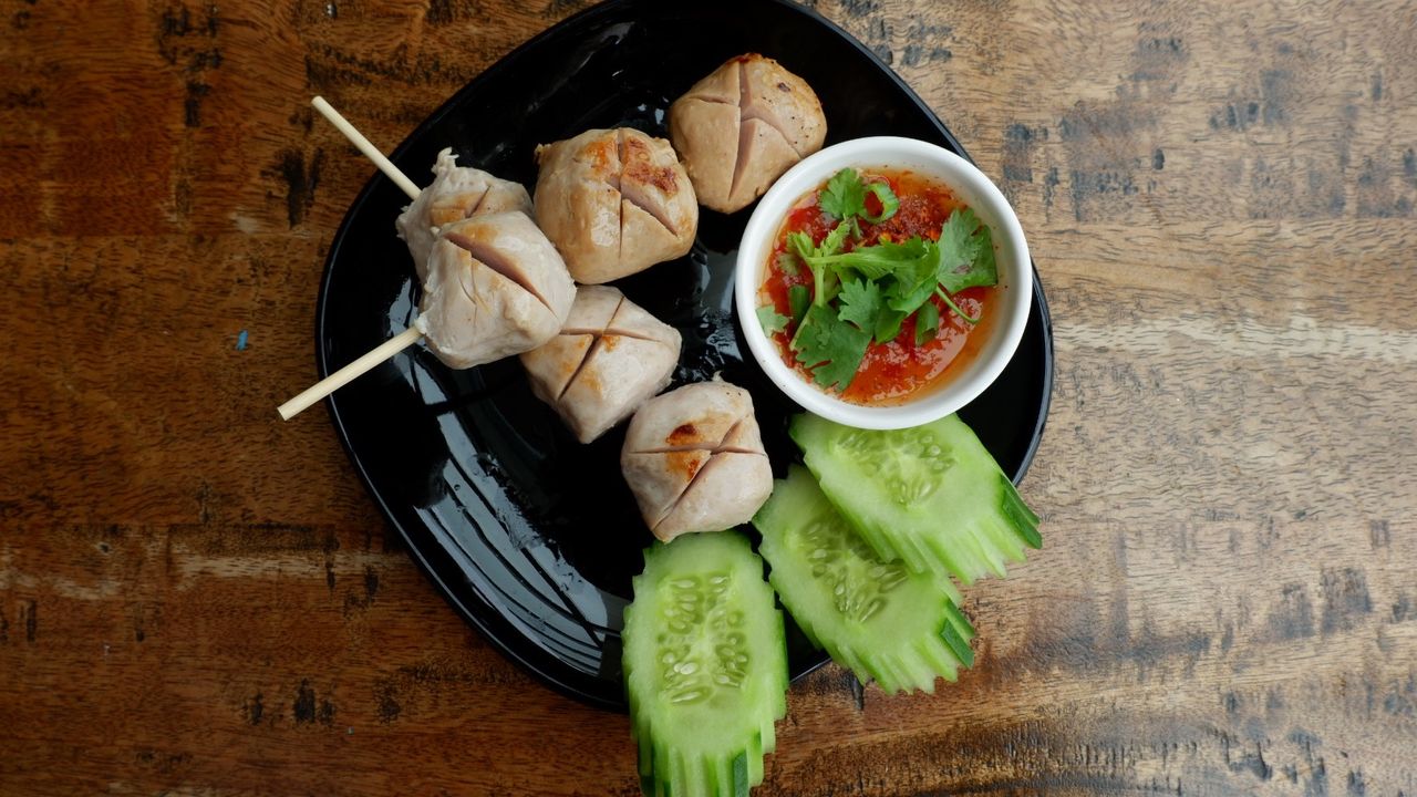 Grilled Thai Pork Balls or Chicken Balls