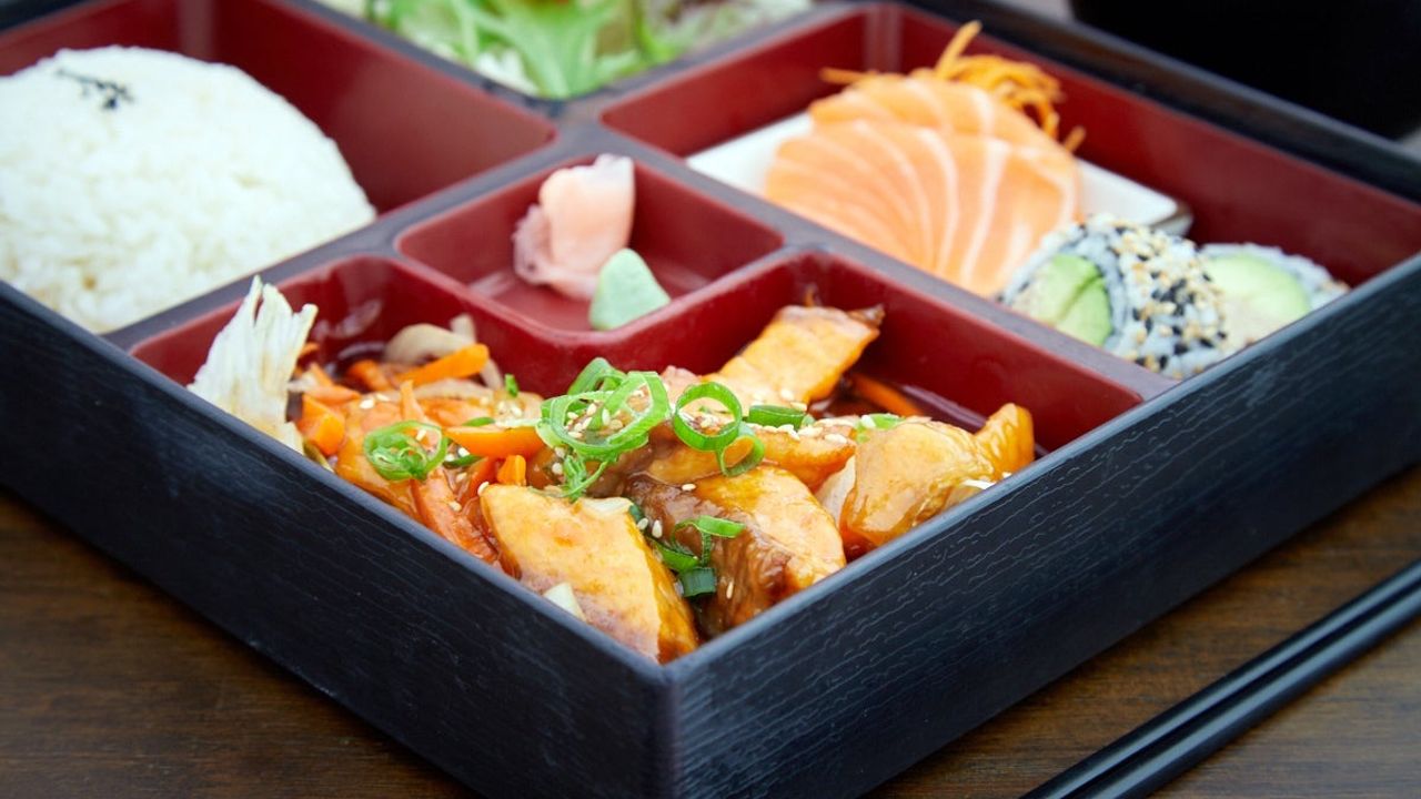 5. Teriyaki Salmon Bento