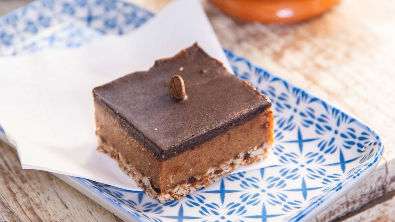 Vegan Caramel Mocha Slice