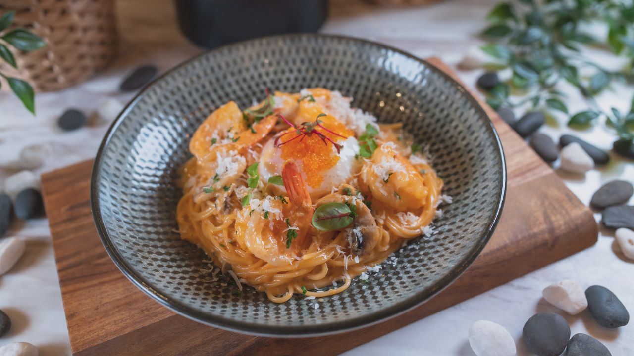 Spaghetti Creamy Prawn Pasta