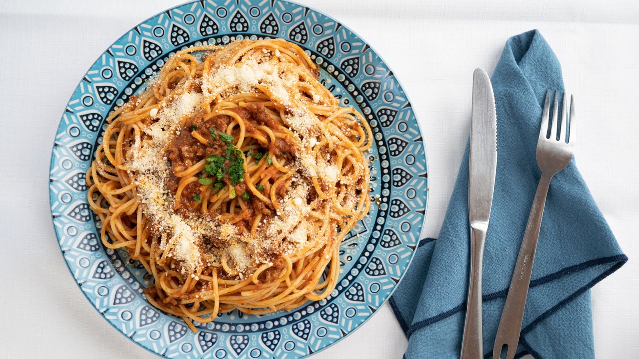 Tunisian Style Lamb Spaghetti